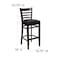 Flash Furniture Ladder Back Mahogany Wood Restaurant Barstool, Black Vinyl Seat, PK2 2-XU-DGW0005BARLAD-MAH-BLKV-GG - alternate 10